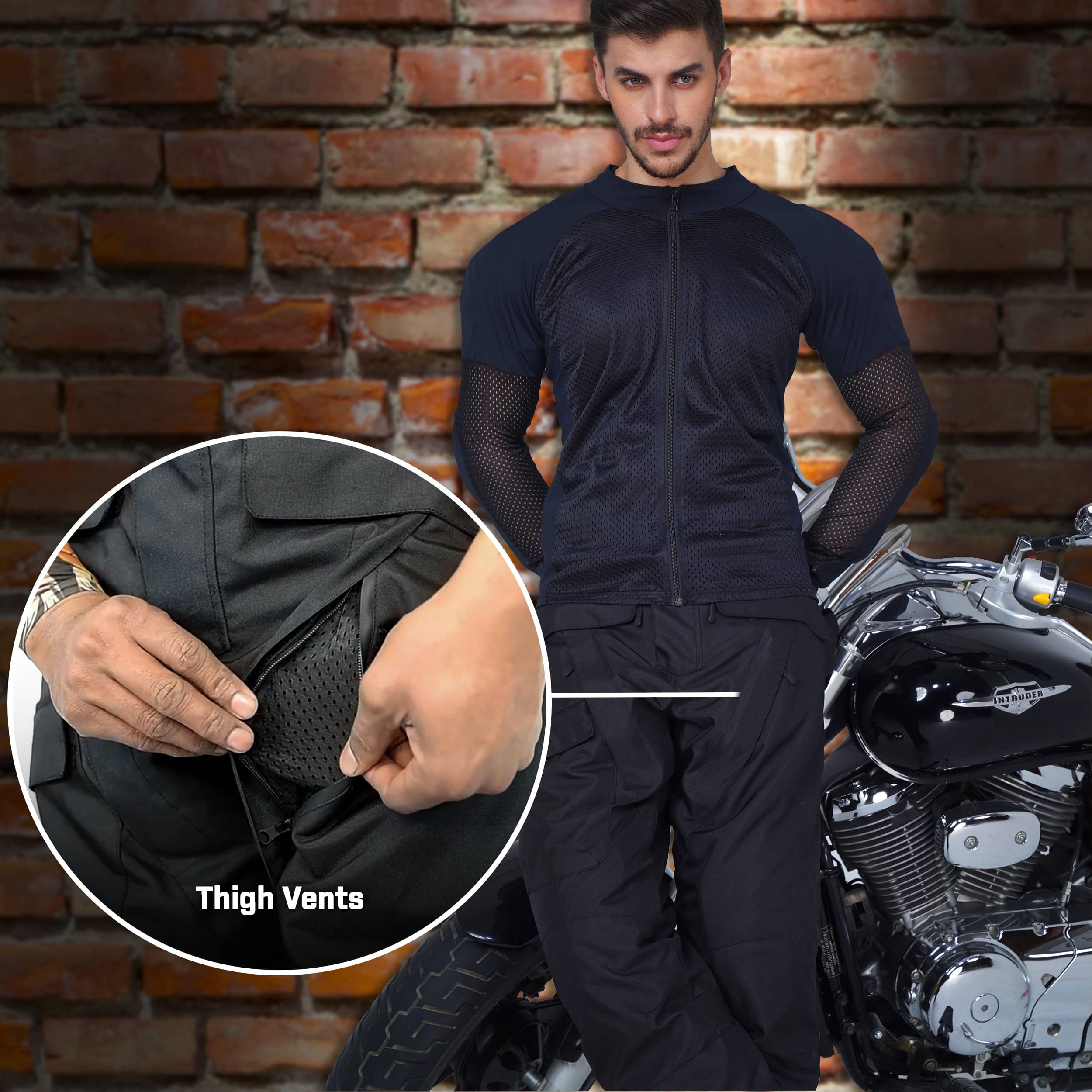 Richa Rain Waterproof Warrior Motorcycle Trousers Pants Black M :  Amazon.in: Clothing & Accessories